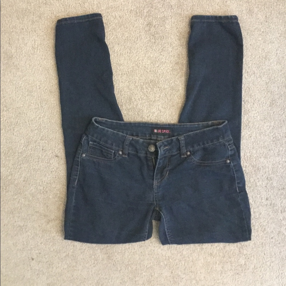 Dark wash skinny jeans